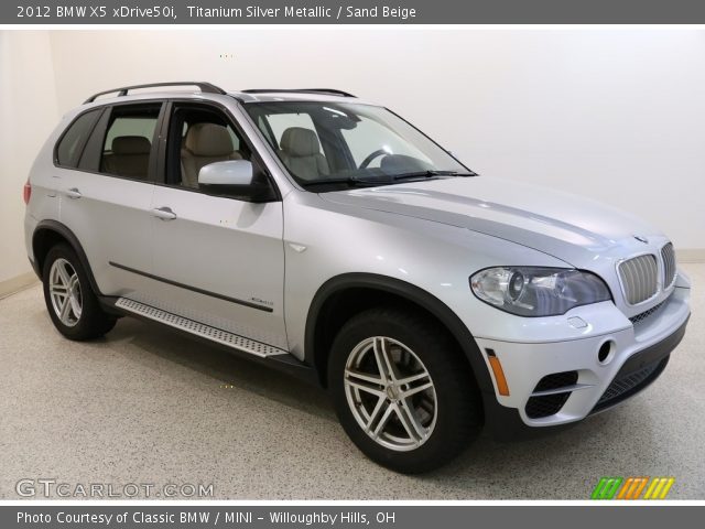 2012 BMW X5 xDrive50i in Titanium Silver Metallic