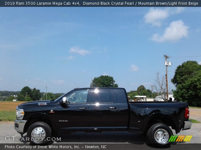 2019 Ram 3500 Laramie Mega Cab 4x4 in Diamond Black Crystal Pearl