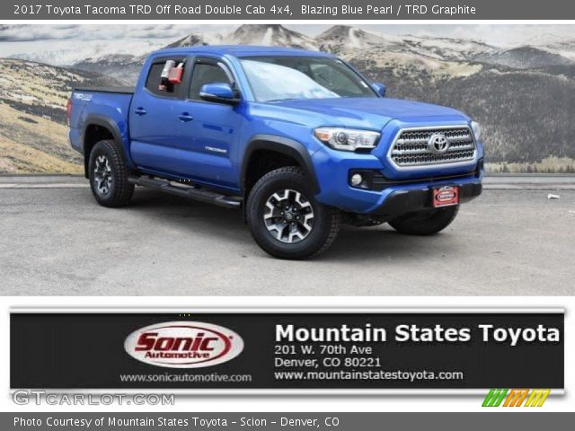 2017 Toyota Tacoma TRD Off Road Double Cab 4x4 in Blazing Blue Pearl