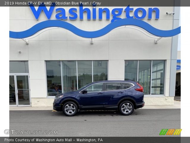 2019 Honda CR-V EX AWD in Obsidian Blue Pearl