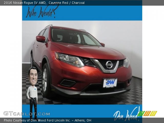 2016 Nissan Rogue SV AWD in Cayenne Red