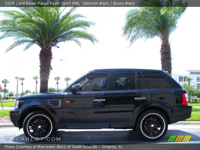 2008 Land Rover Range Rover Sport HSE in Santorini Black