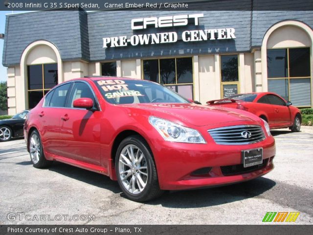 2008 Infiniti G 35 S Sport Sedan in Garnet Ember Red