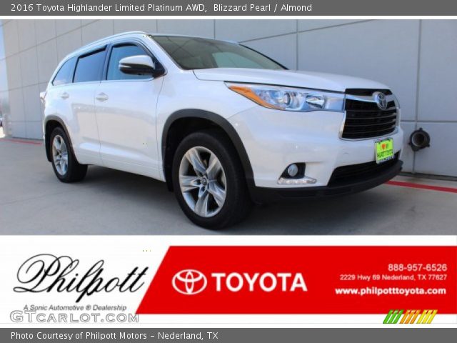 2016 Toyota Highlander Limited Platinum AWD in Blizzard Pearl