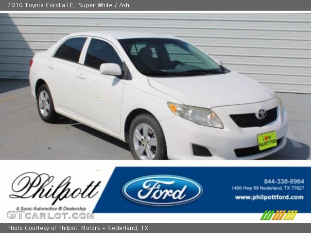 2010 Toyota Corolla LE in Super White