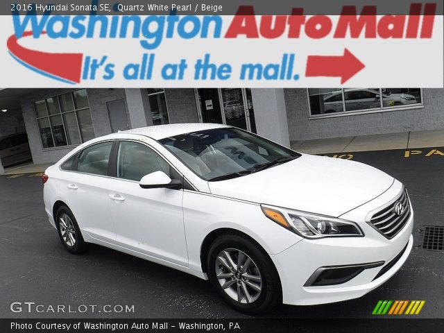 2016 Hyundai Sonata SE in Quartz White Pearl