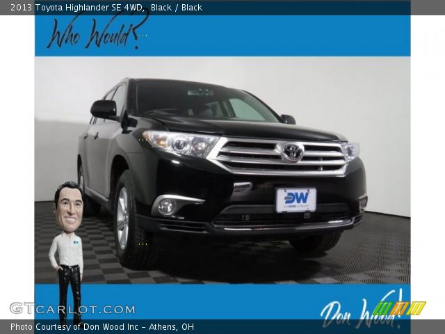 2013 Toyota Highlander SE 4WD in Black