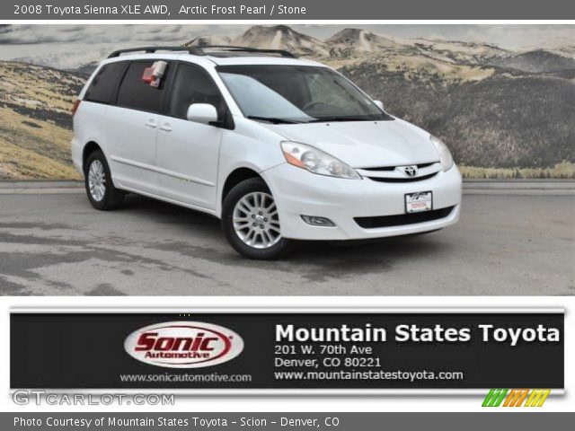 2008 Toyota Sienna XLE AWD in Arctic Frost Pearl