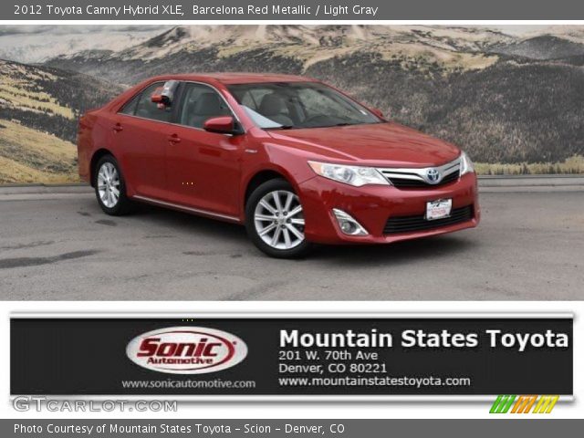 2012 Toyota Camry Hybrid XLE in Barcelona Red Metallic