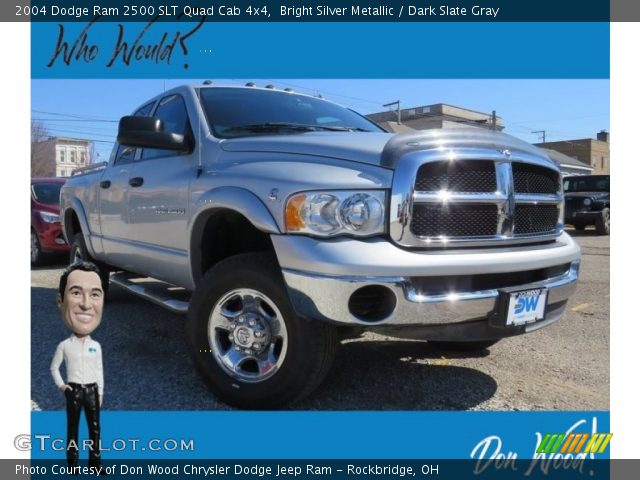 2004 Dodge Ram 2500 SLT Quad Cab 4x4 in Bright Silver Metallic