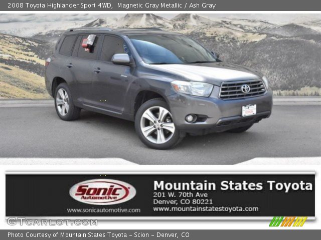 2008 Toyota Highlander Sport 4WD in Magnetic Gray Metallic