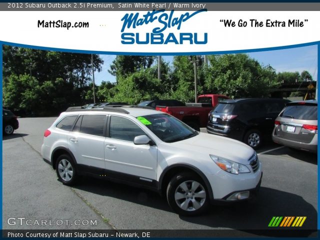 2012 Subaru Outback 2.5i Premium in Satin White Pearl