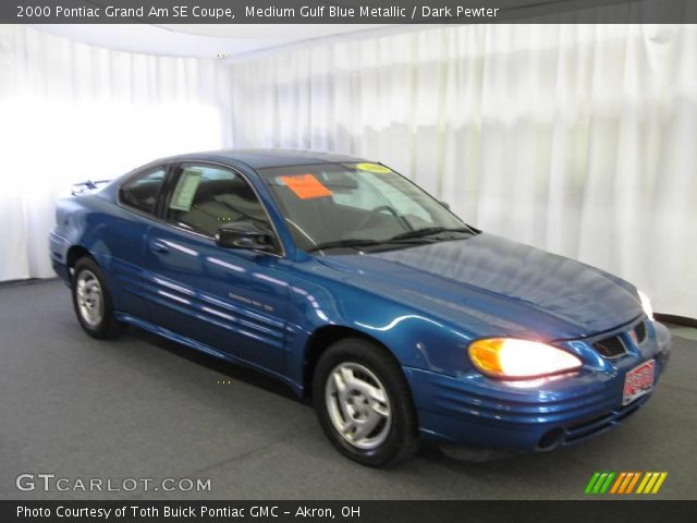 2000 Pontiac Grand Am SE Coupe in Medium Gulf Blue Metallic