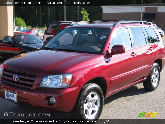 2006 Toyota Highlander I4 in Salsa Red Pearl