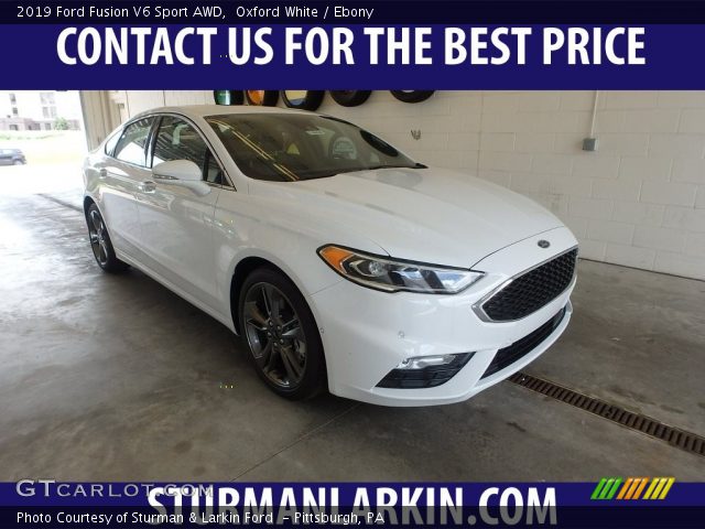 2019 Ford Fusion V6 Sport AWD in Oxford White
