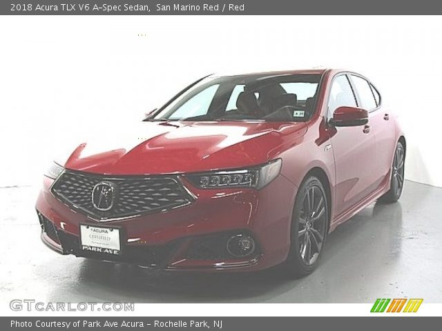 2018 Acura TLX V6 A-Spec Sedan in San Marino Red