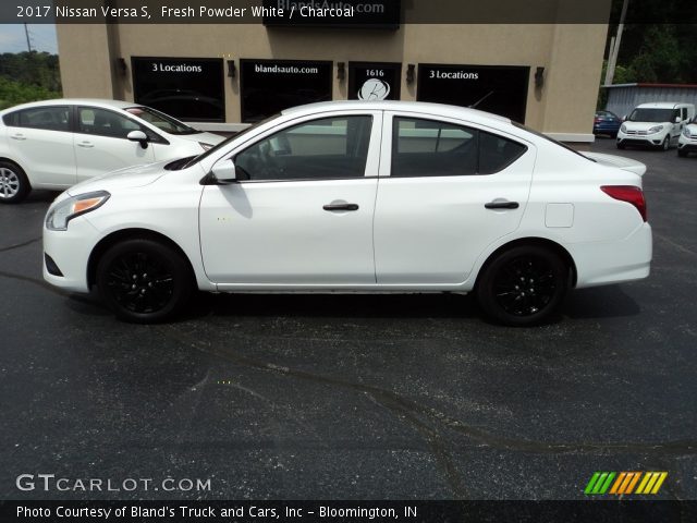 2017 Nissan Versa S in Fresh Powder White
