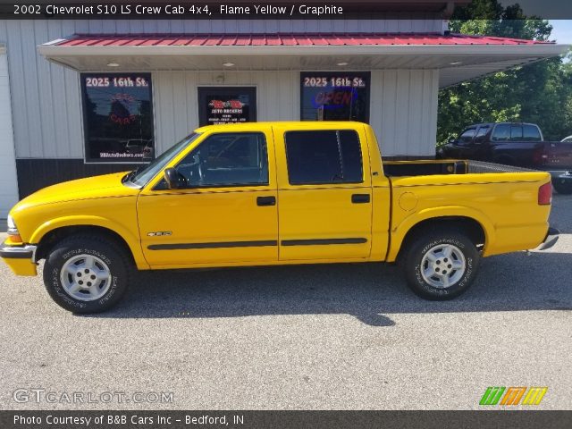 2002 Chevrolet S10 LS Crew Cab 4x4 in Flame Yellow