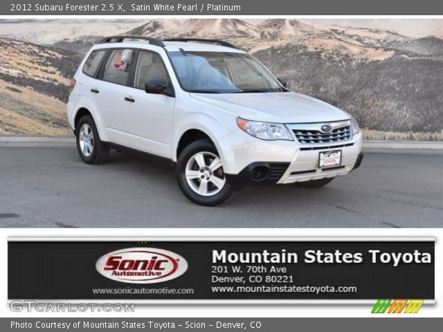 2012 Subaru Forester 2.5 X in Satin White Pearl