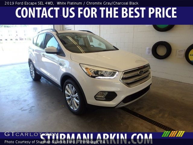 2019 Ford Escape SEL 4WD in White Platinum