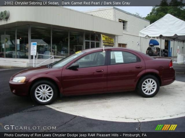 2002 Chrysler Sebring LX Sedan in Dark Garnet Red Pearl