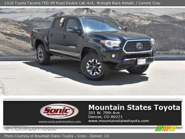 2018 Toyota Tacoma TRD Off Road Double Cab 4x4 in Midnight Black Metallic