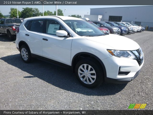 2019 Nissan Rogue S AWD in Glacier White