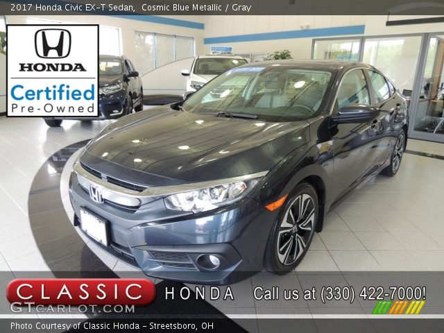 2017 Honda Civic EX-T Sedan in Cosmic Blue Metallic