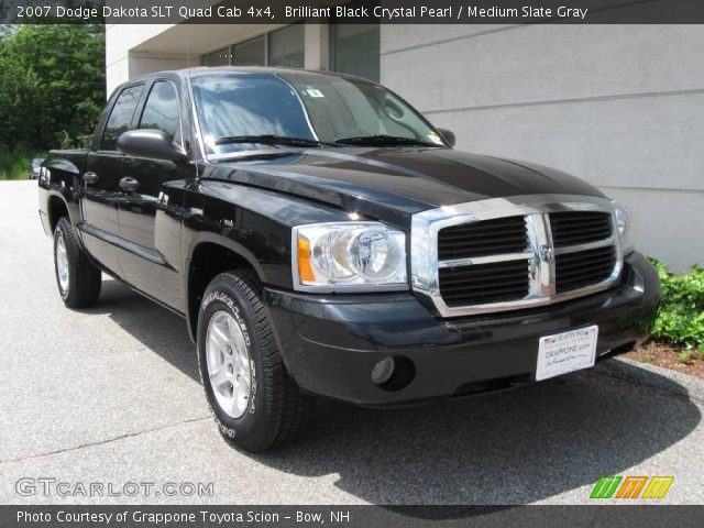 2007 Dodge Dakota SLT Quad Cab 4x4 in Brilliant Black Crystal Pearl