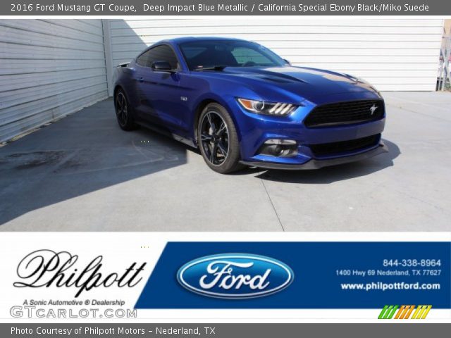 2016 Ford Mustang GT Coupe in Deep Impact Blue Metallic