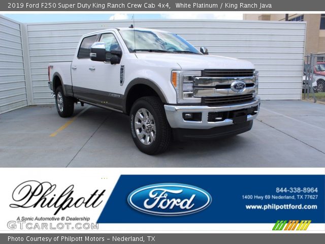 2019 Ford F250 Super Duty King Ranch Crew Cab 4x4 in White Platinum