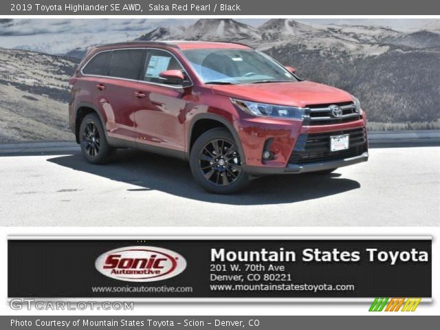 2019 Toyota Highlander SE AWD in Salsa Red Pearl
