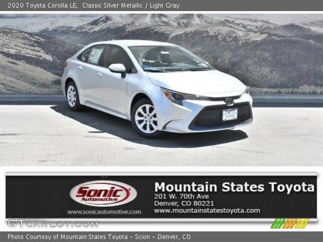 2020 Toyota Corolla LE in Classic Silver Metallic