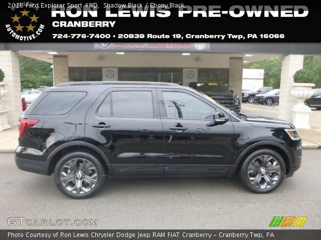 2018 Ford Explorer Sport 4WD in Shadow Black