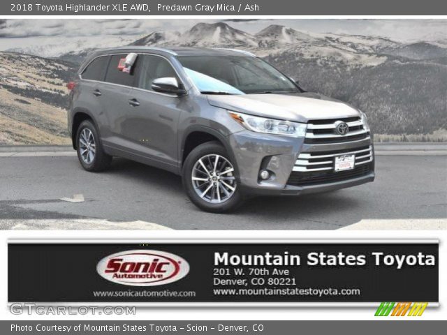 2018 Toyota Highlander XLE AWD in Predawn Gray Mica