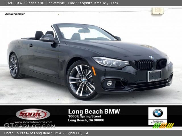 2020 BMW 4 Series 440i Convertible in Black Sapphire Metallic