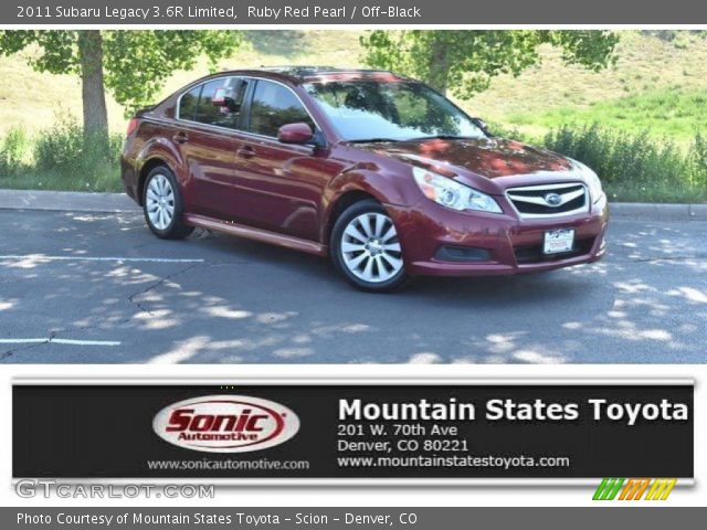 2011 Subaru Legacy 3.6R Limited in Ruby Red Pearl