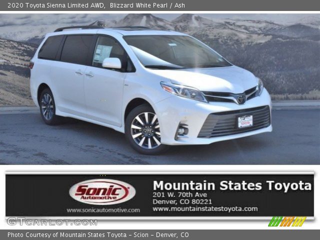 2020 Toyota Sienna Limited AWD in Blizzard White Pearl