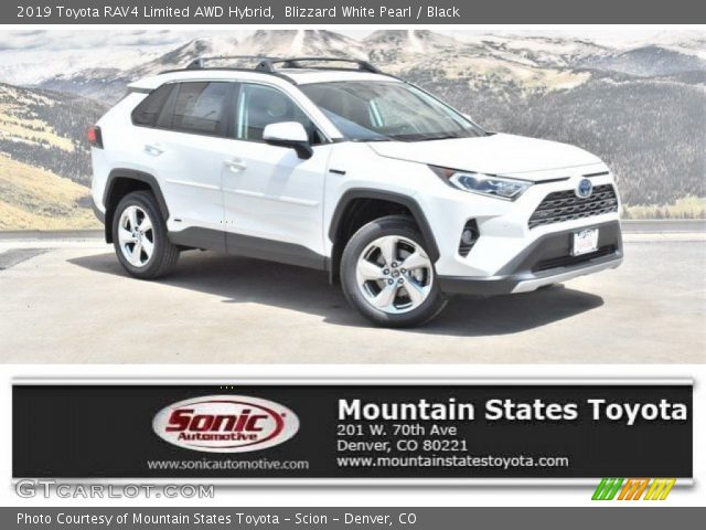 2019 Toyota RAV4 Limited AWD Hybrid in Blizzard White Pearl