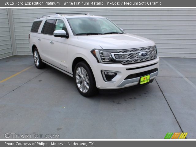 2019 Ford Expedition Platinum in White Platinum Metallic Tri-Coat
