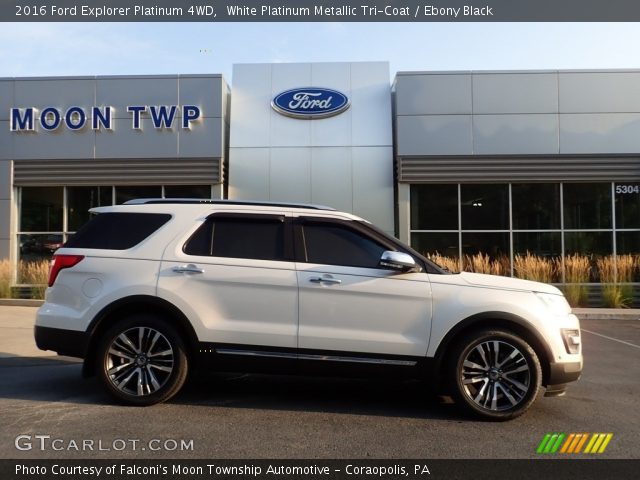 2016 Ford Explorer Platinum 4WD in White Platinum Metallic Tri-Coat