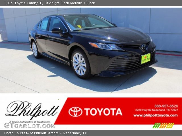 2019 Toyota Camry LE in Midnight Black Metallic