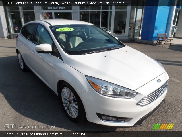 2016 Ford Focus Titanium Hatch in White Platinum