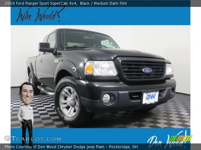 2009 Ford Ranger Sport SuperCab 4x4 in Black