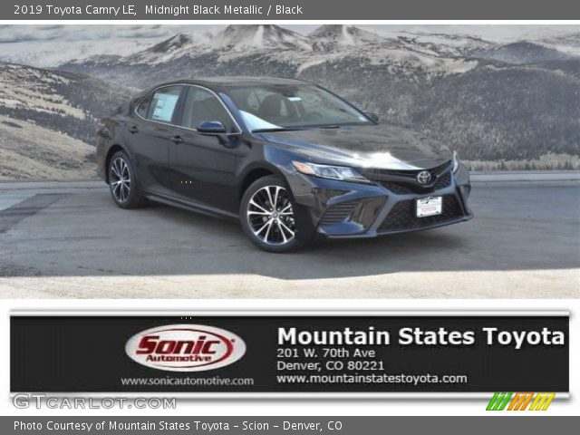 2019 Toyota Camry LE in Midnight Black Metallic