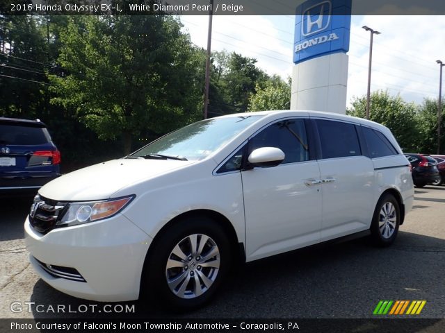 2016 Honda Odyssey EX-L in White Diamond Pearl