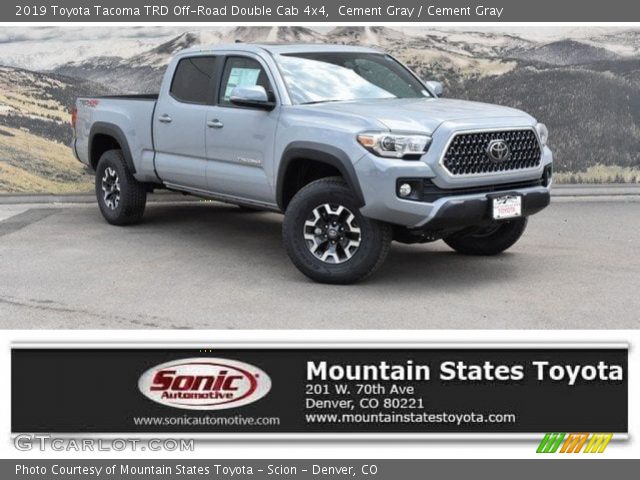 2019 Toyota Tacoma TRD Off-Road Double Cab 4x4 in Cement Gray