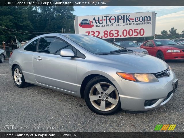 2007 Honda Civic EX Coupe in Alabaster Silver Metallic