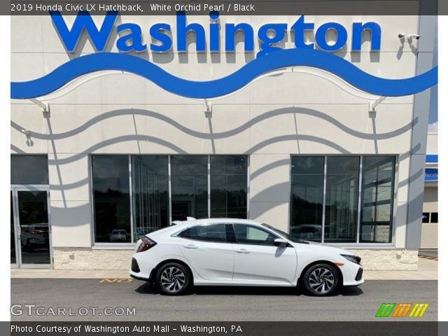 2019 Honda Civic LX Hatchback in White Orchid Pearl