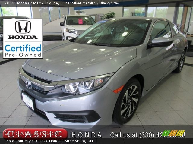 2016 Honda Civic LX-P Coupe in Lunar Silver Metallic